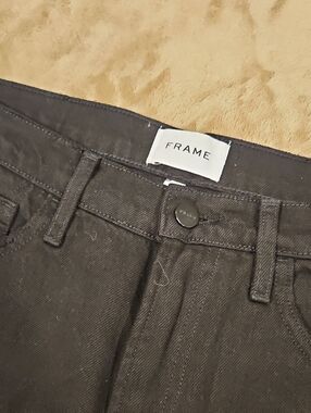 Frame Denim Black Straight Jeans